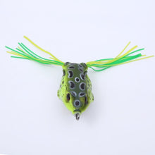 Load image into Gallery viewer, 1PC soft tube bait japan plastic fishing lures frog lure treble hooks Topwater ray frog 5.5CM 13G artificial soft bait
