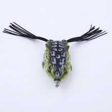 Load image into Gallery viewer, 1PC soft tube bait japan plastic fishing lures frog lure treble hooks Topwater ray frog 5.5CM 13G artificial soft bait
