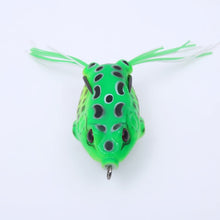 Load image into Gallery viewer, 1PC soft tube bait japan plastic fishing lures frog lure treble hooks Topwater ray frog 5.5CM 13G artificial soft bait
